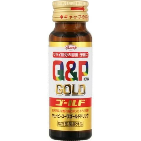 興和　キューピーコーワ　ゴールドドリンク　50mL○リニューアル等により、パッケージ画像は予告なく変更されることがあります。お届けの商品と異なる場合がございますのでご了承ください。○多忙やストレス、睡眠不足などによって体に負荷がかかると、細胞でのエネルギー代謝の低下や血液循環の悪化が起こります。その結果、エネルギー産生の低下と疲労物質の蓄積が起こり、つらい疲れやだるさ、元気が出ないといった症状に繋がります。このような症状には、エネルギー代謝の低下や血液循環の悪化を抑制するとともに、悪化したエネルギー代謝と血液循環を改善することが大切です。キューピーコーワゴールドドリンクは、2種の滋養強壮生薬「オキソアミヂン」、「ニンジン」をW配合！さらに4種のビタミンB類及びL−アルギニン塩酸塩、カフェイン水和物が複合的に働き、エネルギー代謝と血液循環を改善させ、疲れに効果を発揮します。内容量50ml効能又は効果○疲労の回復・予防○日常生活における栄養不良に伴う身体不調の改善・予防：　疲れやすい・疲れが残る・体力がない・身体が重い・身体がだるい、肩・首・腰又は膝の不調、冷えやすい・血行が悪い、肌の不調（肌荒れ、肌の乾燥）、二日酔いに伴う食欲の低下・だるさ○体力、身体抵抗力又は集中力の維持・改善○虚弱体質（加齢による身体虚弱を含む。）に伴う身体不調の改善・予防○病中病後の体力低下時、発熱を伴う消耗性疾患時、食欲不振時、妊娠授乳期又は産前産後等の栄養補給用法及び用量成人（15歳以上）1回1本、1日1回服用する。問い合わせ先興和株式会社　医薬事業部　お客様相談センター03−3279−7755区分医薬部外品原産国日本広告文責中部薬品株式会社0120-937-190