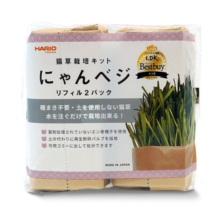 猫草栽培キットにゃんべジリフィル2パック[キャットフード おやつ]