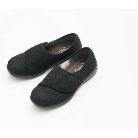 徳武産業　かるっふわっウォーク（ラメ）　L　ブラック[スリッパ　履物］