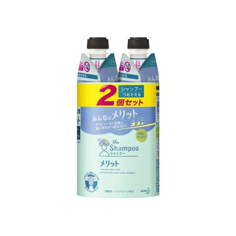 花王　メリットシャンプー詰替用ペア　340ml×2個入[ヘアケア　大容量］