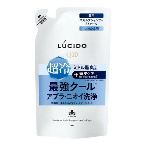 マンダム ルシード 薬用スカルプデオシャンプー EXクール 詰め替え用 380ml（医薬部外品）[ヘアケア シャンプー］