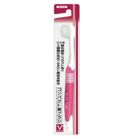 Vセレクト 超先細毛コンパクト歯ブラシ ふつう 1本[歯ブラシ]