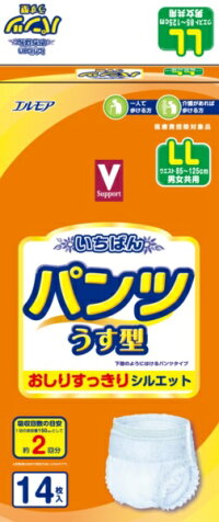 Vサポートいちばんパンツうす型LL14枚
