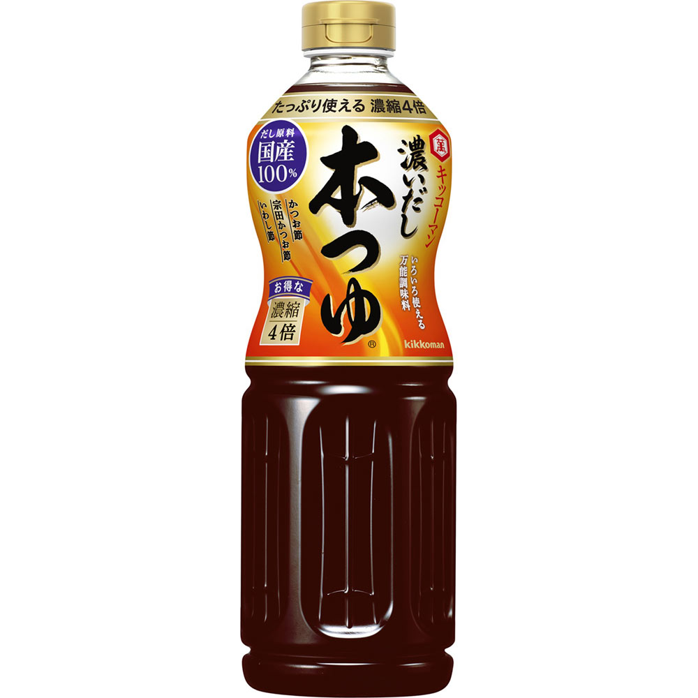キッコーマン 濃いだし 本つゆ 1000ml×12個セット［調味料　出汁］
