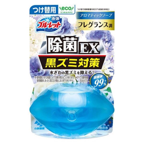 ●【在庫限り】液体ブルーレットおくだけ除菌EXフレグランスつけ替用 アロマティックソープ 70ml［液体ブルーレット トイレ洗浄剤］