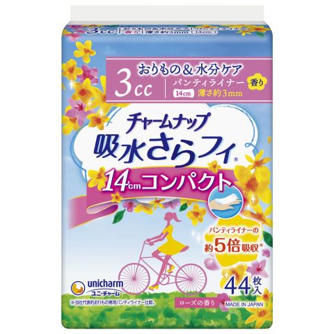 チャームナップ　吸水さらフィ　コンパクト　3cc　ローズの香り　44枚入[チャームナップ　尿漏れパッド］