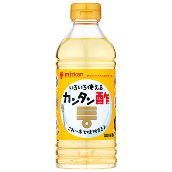 ミツカン　カンタン酢　500ml○リニューアル等により、パッケージ画像は予告なく変更されることがあります。お届けの商品と異なる場合がございますのでご了承ください。○これ1本で、甘酢漬け、酢の物、お寿司、ピクルス、マリネ、肉料理など、いろいろなお酢メニューがカンタンに作れる調味酢です。砂糖、食塩などを合せる必要がないので、料理の苦手な方でも簡単においしくお酢メニューを作ることができます。カンタン酢としょうゆを10：1で鶏肉を煮込むだけで、簡単に「鶏のさっぱり煮」が作れます。 成分果糖ぶどう糖液糖、醸造酢、砂糖、食塩、レモン果汁、昆布だし、酸味料、調味料（アミノ酸等）、香辛料、（原材料の一部にりんごを含む） 問い合わせ先株式会社Mizkan TEL：03-3555-3554