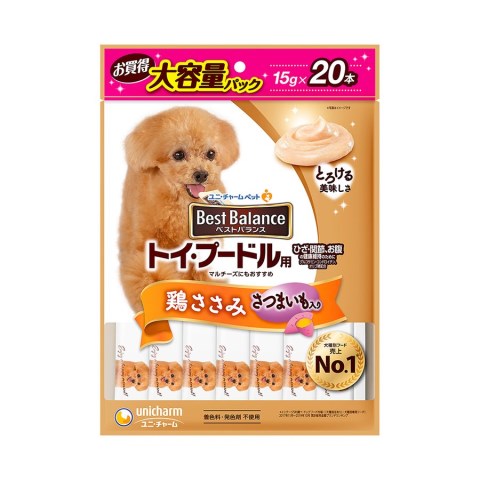 ベストバランス トイ・プードル用 鶏ささみ 15g×20本［ベストバランス 犬 おやつ］