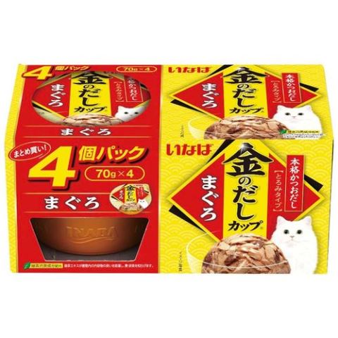 金のだしカップ4パックまぐろ 70g×4 ［金のだしカップ 猫 ウエット・パウチ・缶フード］(毎)