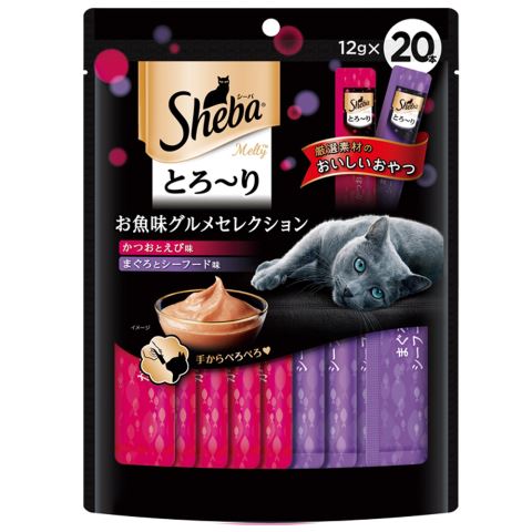 シーバ とろ～り メルティ お魚味グルメセレクション 12g×20本［シーバ 猫用 おやつ］