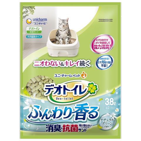 デオトイレふんわり香る消臭抗菌サンド3.8L[猫砂] (毎)