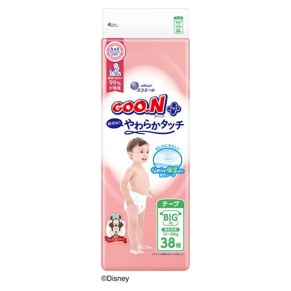 グーンプラス やわらかタッチBIGサイズ 38枚[グーンプラス おむつ・オムツ パンツ ベビー］