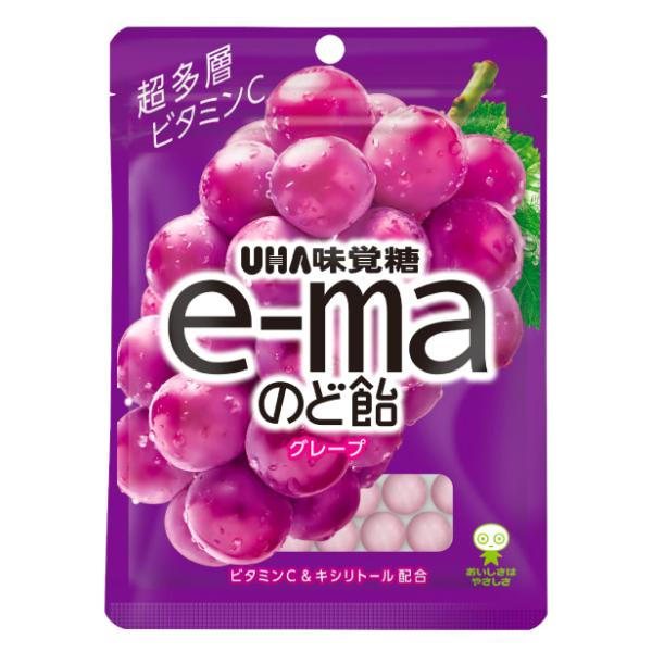 味覚糖 e-maのど飴 袋 グレープ 50g×6個セット［飴　ぶどう］(4)