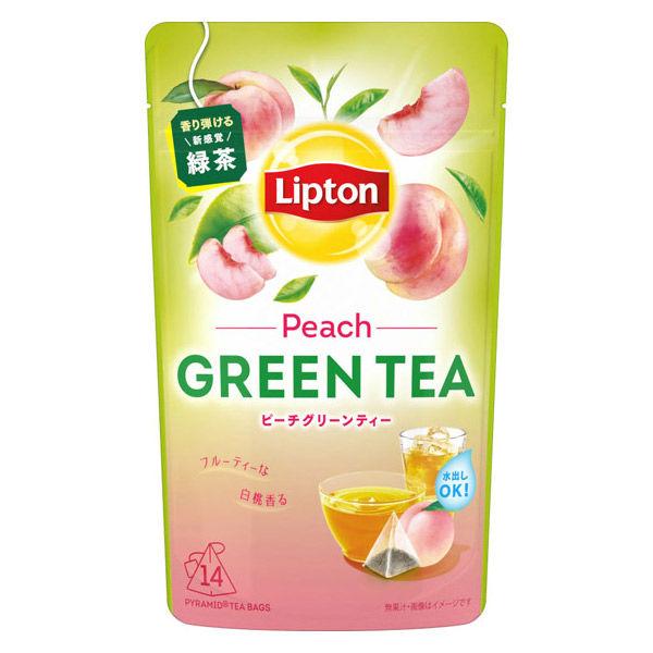リプトン グリーンティー ピーチ 14バッグ入×12個セット［緑茶　香り］