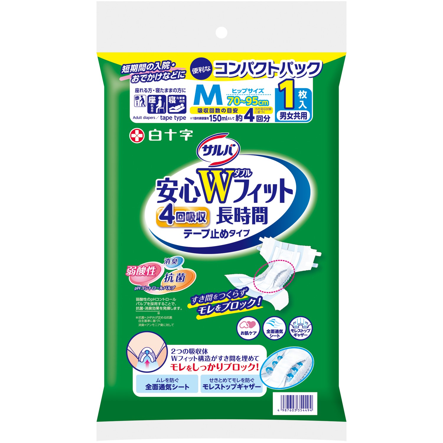 サルバ安心WフィットM1枚[紙おむつ お試し]