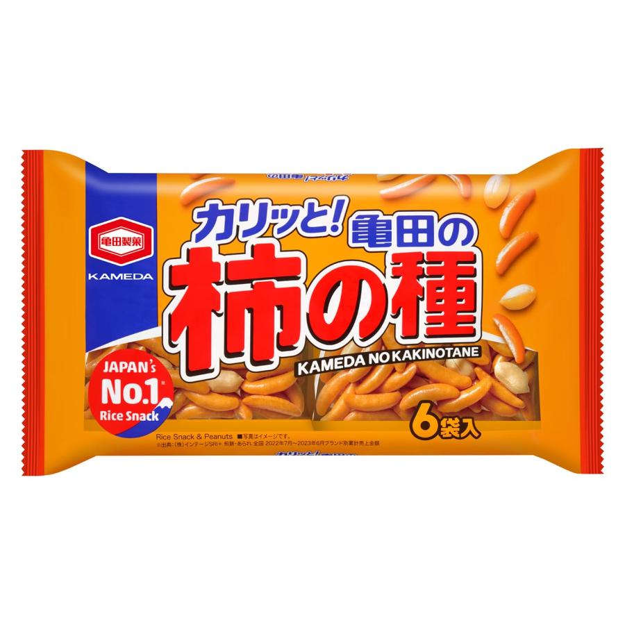 亀田の柿の種　6袋 180g×12個セット［柿ピー　米菓］