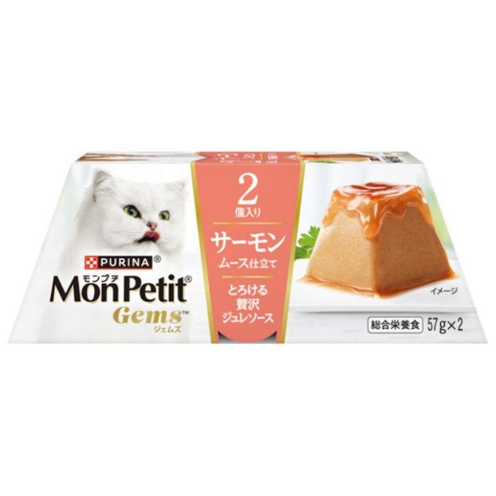 モンプチジェムズ　サーモンムース仕立て　とろける贅沢ジュレソース 114g［猫　ウェット］