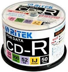 【新品】Ri-JAPAN RITEK CD-R700EXWP.50RT C CD-R 50枚 スピンドルケース入り w13【未開封】