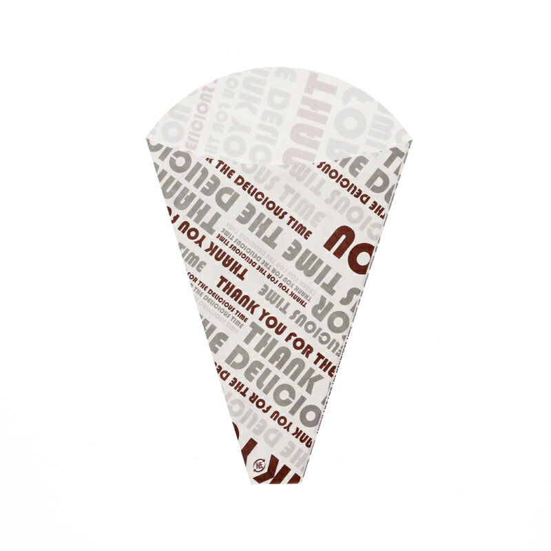 クレープ三角袋 デリシャスタイム ブラウン 100枚入 シモジマ