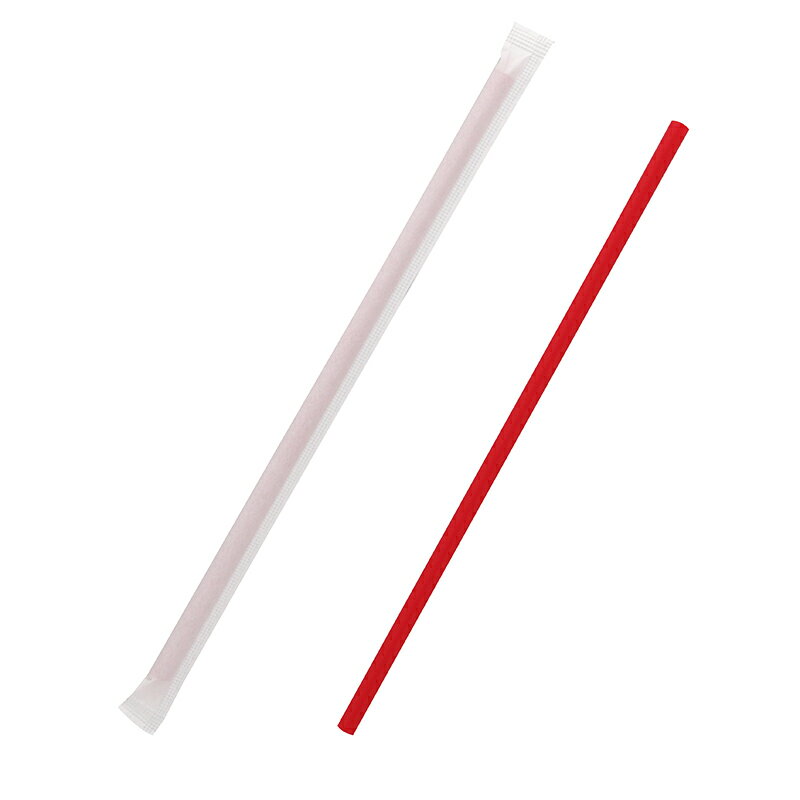 ヘイコーストレートストロー6x21 赤 単袋 200本入