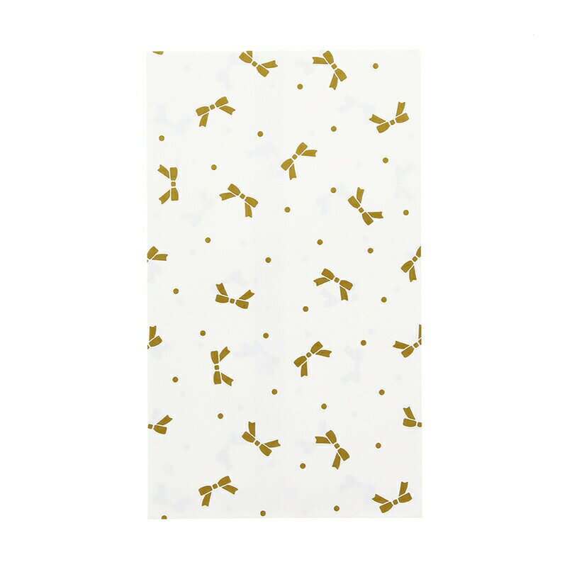 紙袋 柄小袋 B型 ニューリボン 金 100枚 シモジマ