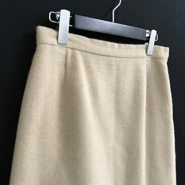 トラサルディ TRUSSARDI ウール タイトスカート ミニ アンゴラ混 ベージュ 42 レディース 【中古】【ベクトル 古着】 171229 VECTOR×Refine