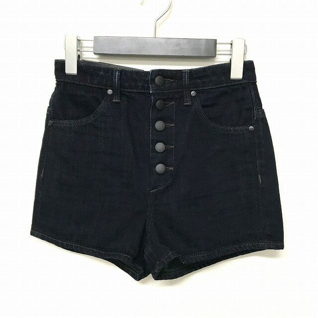 【中古】ヘルムートラング HELMUT LANG 16SS High Waist Denim Shorts ボタンフライ デニム ショートパンツ ダークブルー 26 G02HW215 6106233 レディース 【ベクトル 古着】 180419 VECTOR×Refine