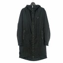 【中古】プラダ PRADA 22AW RE-NYLON フーデッド ロングコート ジャケット XS ブラック 黒 SGC268 国内正規 メンズ 【ベクトル 古着】 240406