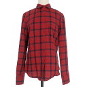 【中古】バンドオブアウトサイダーズ Band of Outsiders BOY チェックシャツ ブラウス 長袖 1 レッド 赤 BY0125 国内正規 レディース 【ベクトル 古着】 240321(4)