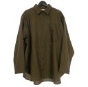 ヨシオクボ yoshio kubo GROUNDFLOOR 20AW オーバーサイズ チェックシャツ 長袖 2 ブラウン 茶 YKF20207 メンズ  231015