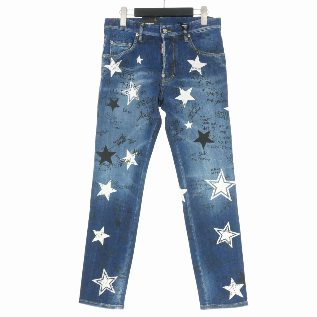 š̤ ǥ DSQUARED2 22SS Star Wash Skater Jeans ǥ˥ѥ  44 ֥롼  S71LB1063   ڥ٥ȥ  240307