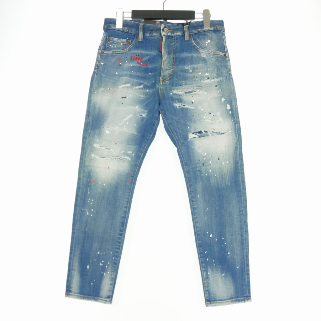 【中古】未使用品 ディースクエアード DSQUARED2 22SS Jeans Skinny Dan Cropped デニムパンツ ジーンズ 40 インディゴ S72LB0505 国内正規 レディース 【ベクトル 古着】 240108