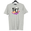 【中古】未使用品 ディースクエアード DSQUARED2 21SS アイコン ロゴプリントTシャツ カットソー 半袖 XS グレー S80GC0015 国内正規 レディース 【ベクトル 古着】 240119