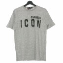 ディースクエアード DSQUARED2 22SS ICONスプレープリントTシャツ カットソー 半袖 XS グレー 灰 XS S80GU0035 国内正規 レディース  240120