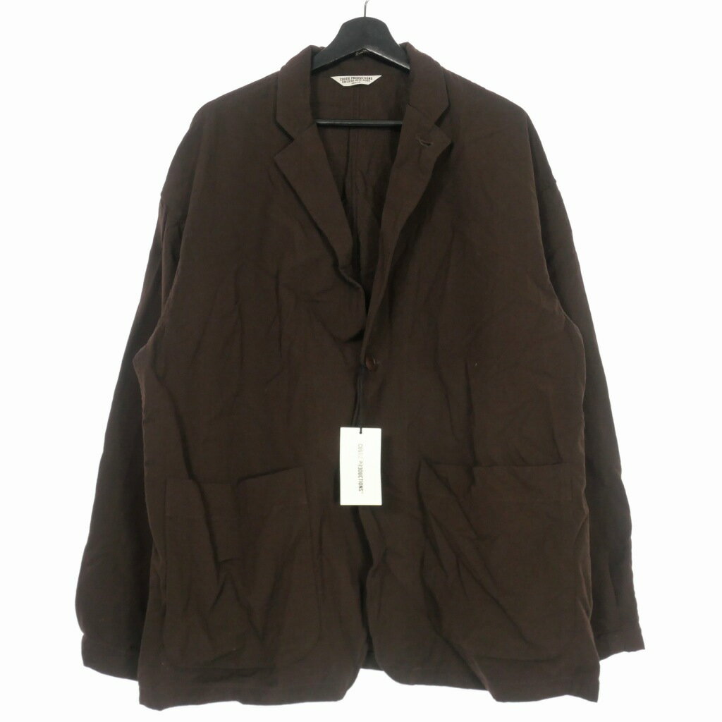 š̤ ƥ COOTIE 22AW Wool Gabardine 2B Lapel Jacket ڥɥ㥱å ֥쥶 M ֥饦  CTE-22A201  ڥ٥ȥ  240120