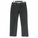 【中古】チノ CINOH 23SS DENIM FRONT SLIT PANTS デニムパンツ ジーンズ 24 ブラック 黒 C-DE-101 レディース 【ベクトル 古着】 240328