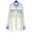 【中古】未使用品 ドリスヴァンノッテン DRIES VAN NOTEN 24SS Calender Tris Shirts オーバーサイズ シルクシャツ 長袖 S 青 ブルー 020731-8162 メンズ 【ベクトル 古着】 240620(4)