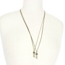 【中古】未使用品 ディースクエアード DSQUARED2 クロスモチーフ ダブルチェーン ネックレス ペンダント シルバー S82NE0001 国内正規 メンズ 【ベクトル 古着】 250509(4)