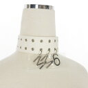 【中古】未使用品 エムエムシックス メゾンマルジェラ MM6 Maison Margiela ロゴペンダント チョーカーネックレス アクセサリー UNI ホワイ...