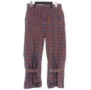 【中古】シュウオムフェム SYU HOMME 20AW Adjustment Pajama pants チェックパジャマパンツ スラックス 1 ブラウン 茶 H20aw-23 メンズ 【ベクトル 古着】 241212
