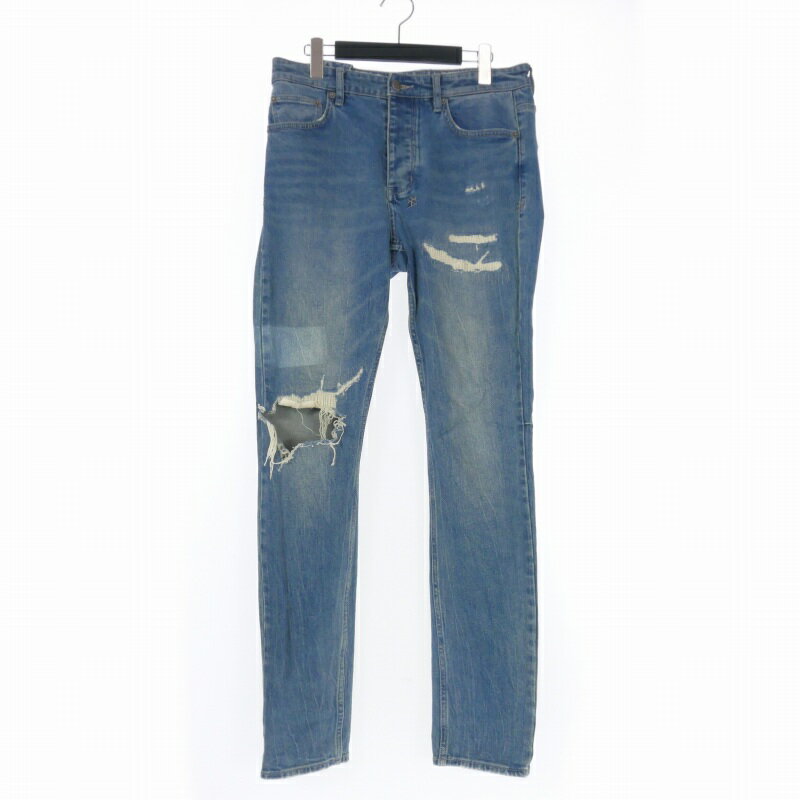 【中古】スビ Ksubi CHITCH DENIM PANTS ダメージ加工 ストレッチ スキニーデニムパンツ ジーンズ 32 インディゴ 5000005062 メンズ 【ベクトル 古着】 250120