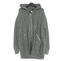 【中古】スビ Ksubi モヘア混 ジップアップ ニットフーディ パーカー 長袖 S グレーTZ0350r メンズ 【ベクトル 古着】 250114