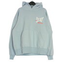 【中古】未使用品 セントマイケル SAINTMICHAEL 25SS HOODIE RIBON SAINT プルオーバーフーディ パーカー L ブルー 青 SM...