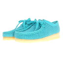 【中古】未使用品 クラークス clarks Wallabee ワラビー カジュアルシューズ 靴 UK5.5 24cm Teal Textile ブルー レディース 【ベクトル 古着】 250303(4)