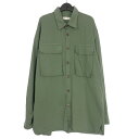 【中古】ドリスヴァンノッテン DRIES VAN NOTEN 22SS ミリタリーシャツ 長袖シャツ M カーキ 緑 メンズ 【ベクトル 古着】 250307