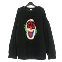 【中古】セリーヌ CELINE 21SS THE DANCING KID ピエロ ボクシーニット セーター S ブラック 黒 2A43L717M 国内正規 メン...