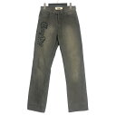 【中古】モスキーノジーンズ MOSCHINO JEANS ロゴ刺繍 デニムパンツ ジーンズ 31 ブラック 黒 レディース 【ベクトル 古着】 250413(4)