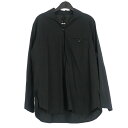 【中古】未使用品 イージートゥウェア EASY TO WEAR SHIRT 20SS POPLIN DOUBLE SUEDE シャツ 長袖 46 ブラック 黒 ...