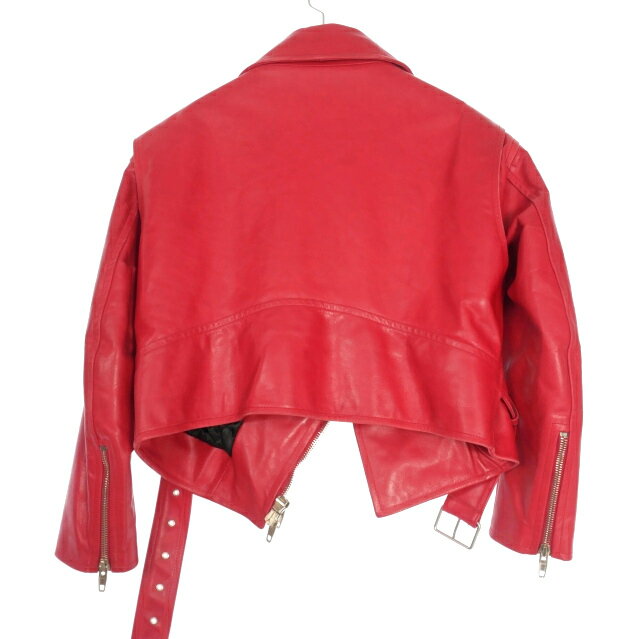 【中古】バレンシアガ BALENCIAGA 16AW スウィングライダースジャケット ブルゾン 34 レッド 赤 457891 TSH09 国内正規 メンズ 【ベクトル 古着】 250510