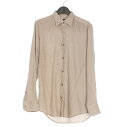 【中古】エルメネジルドゼニア Ermenegildo Zegna Drop 8 Fit 総柄 ロングスリーブシャツ トップス 長袖 M ピンク メンズ 【ベクトル 古着】 250516(4)